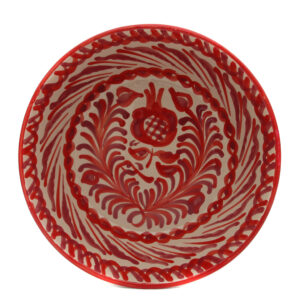 Schaal Rood/Roze (druk beschilderd, 26 cm)