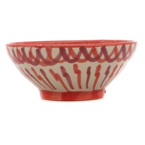Kom Rood/Roze (druk, 14 cm)