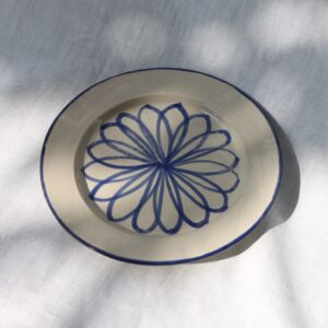 Ontbijtbord Bloem Blauw (23 cm)