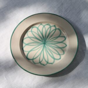 Ontbijtbord Bloem Groen (23 cm)