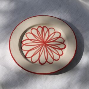 Ontbijtbord Bloem Rood (23 cm)
